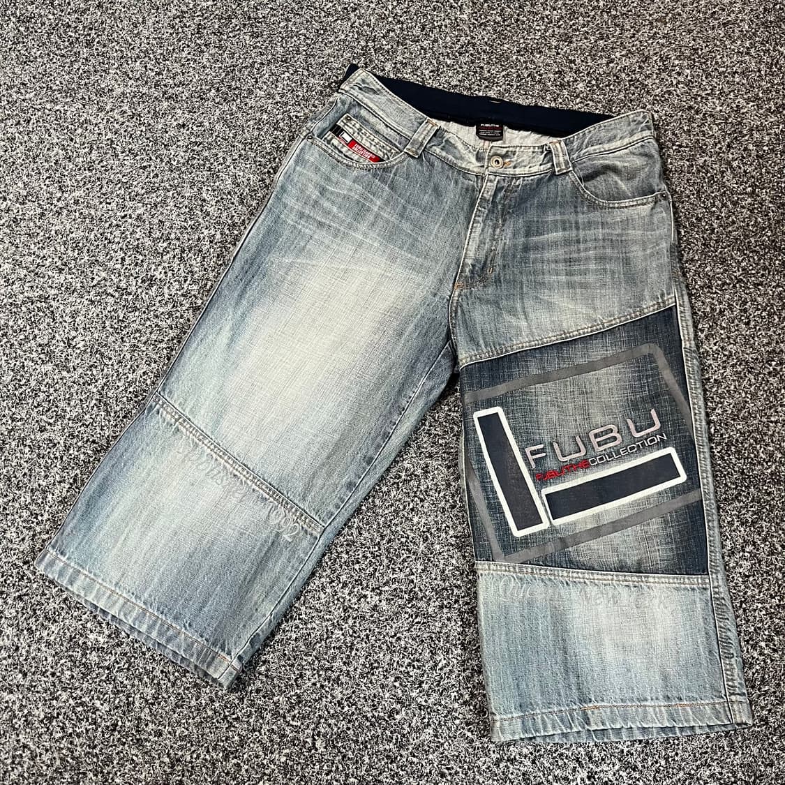 vintage y2k FUBU 더꼴렉숀 버뮤다 팬츠  상품이미지1
