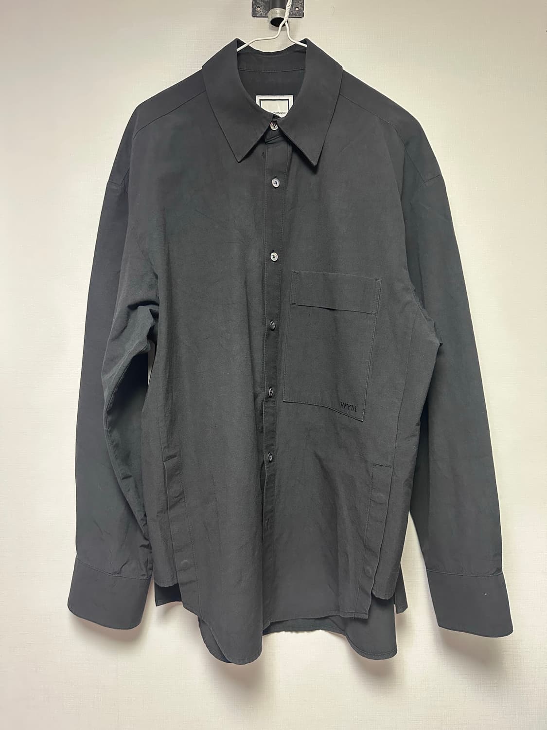 우영미 코튼 블랙 셔츠 상품이미지2