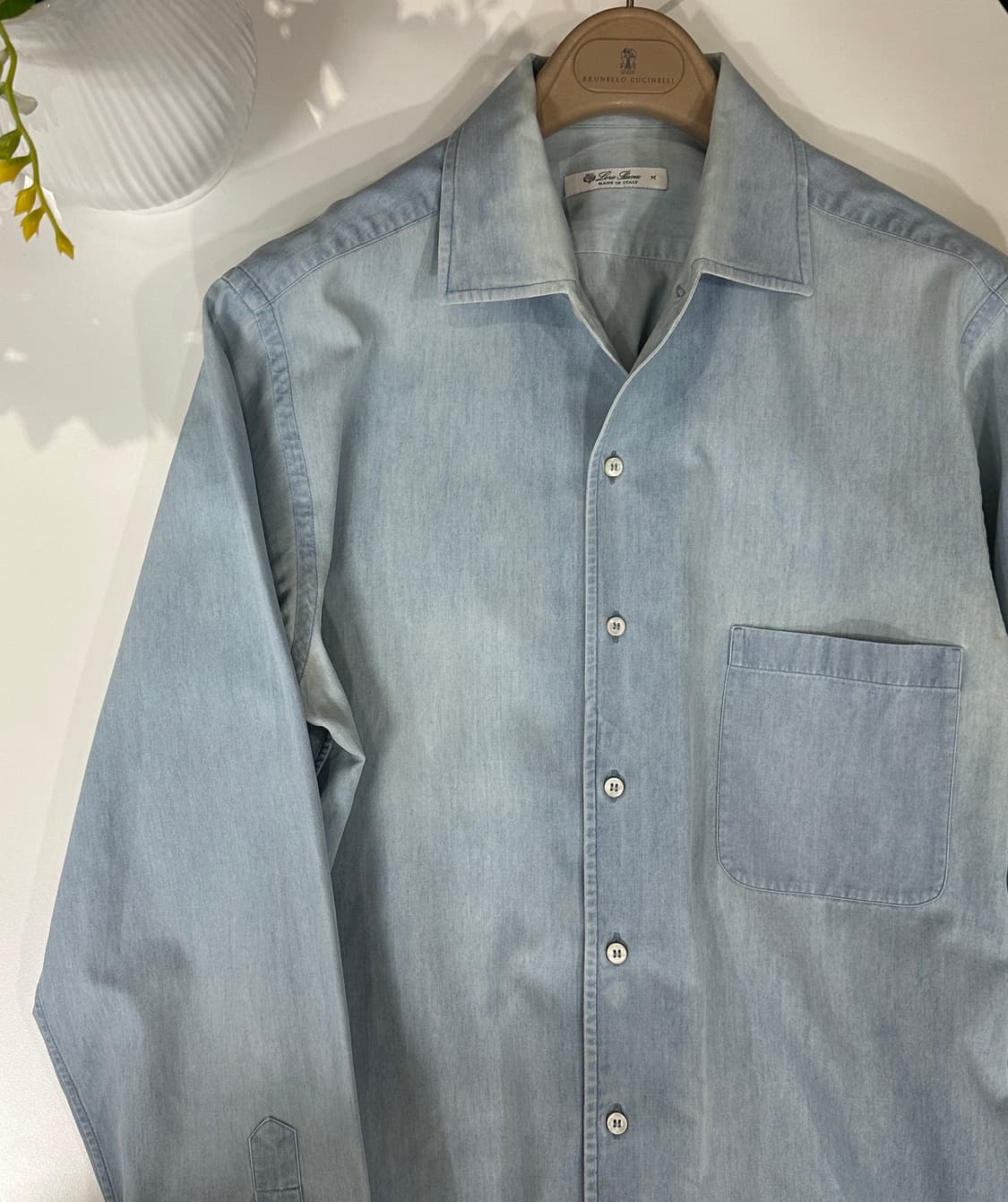 로로피아나 안드레 셔츠 워시아웃 코튼 셔츠 상품이미지1