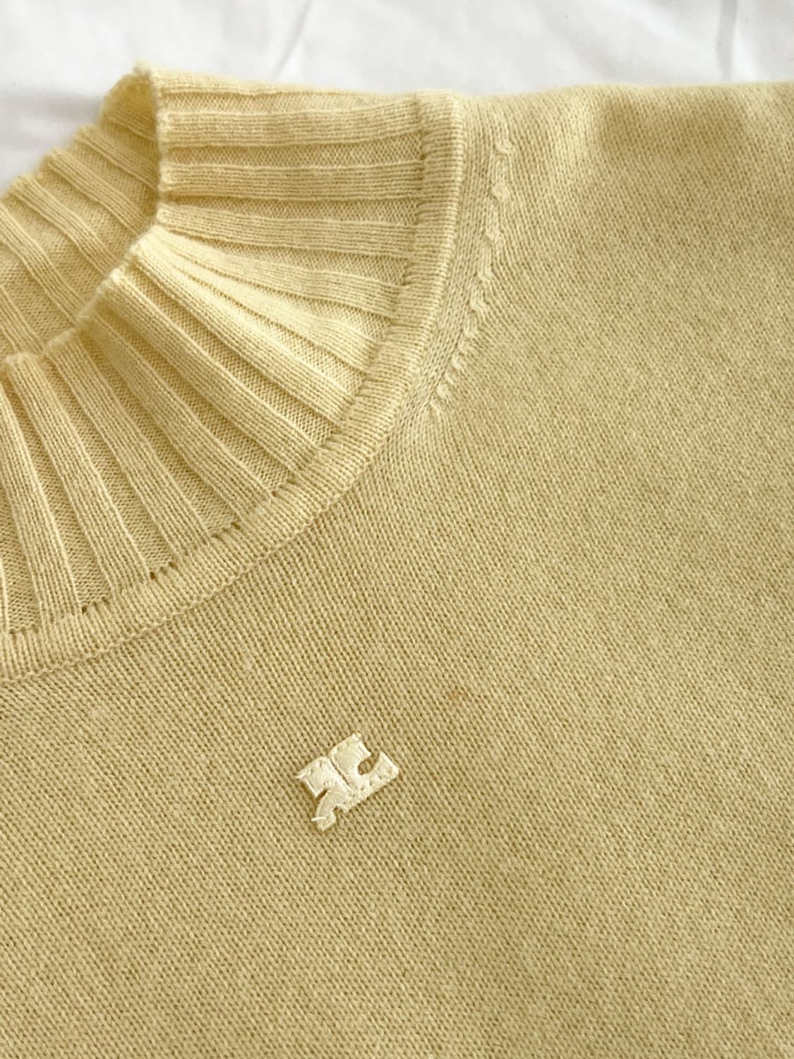 courreges / 꾸레쥬 옐로우 캐시미어 니트   상품이미지6