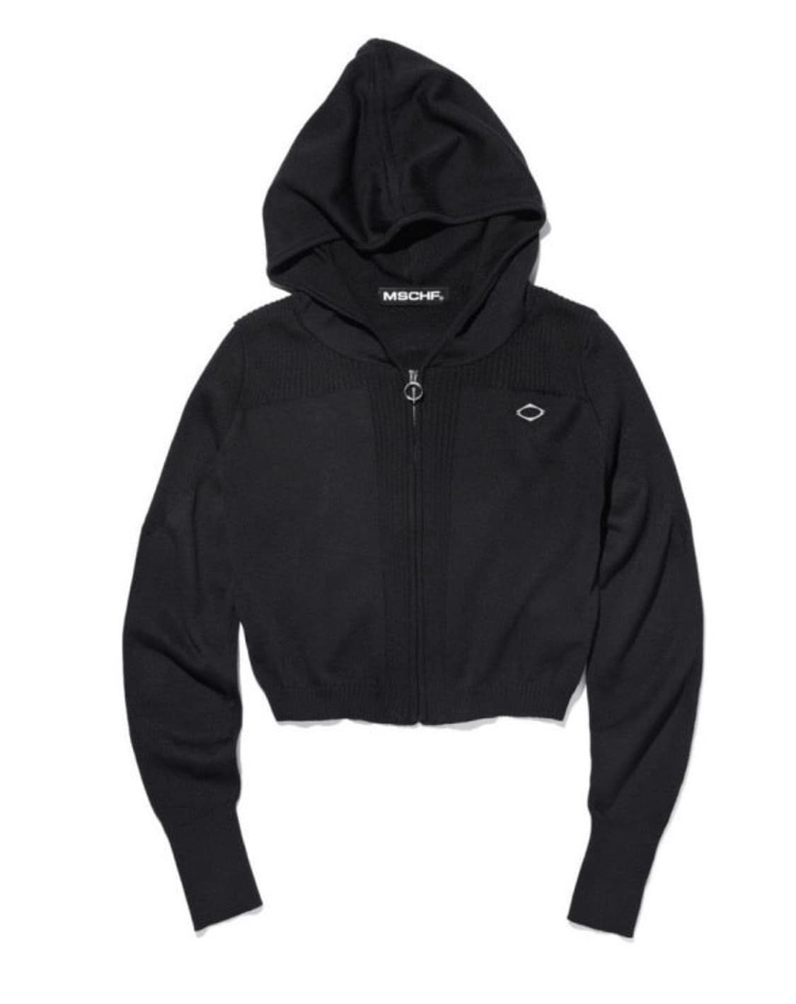 미스치프 롬버스 로고 니티드 후디 집업 블랙 s mischief  상품이미지1