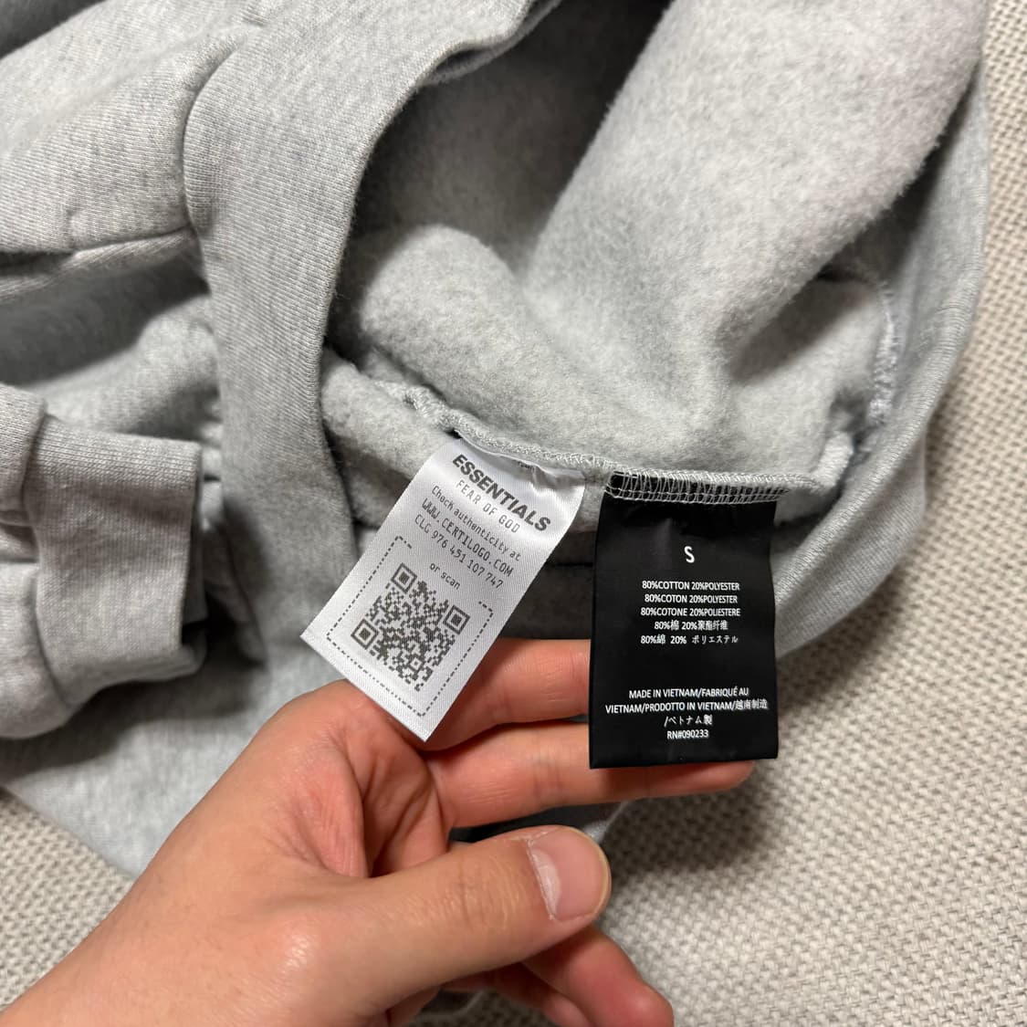 에센셜 Fear of God 기모 후드티 상품이미지5