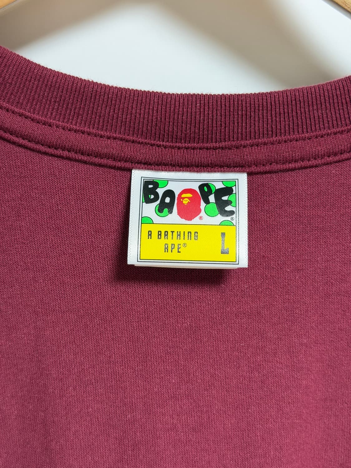 베이프 롱슬리브 버건디 상품이미지3