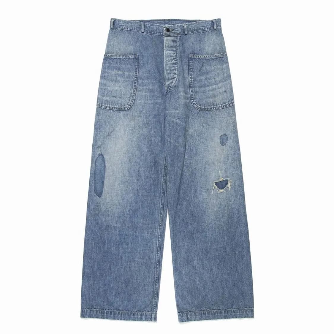 바우와우 Bowwow USN M44 미해군 덩가리 퍼티그 데님 팬츠 L 상품이미지2