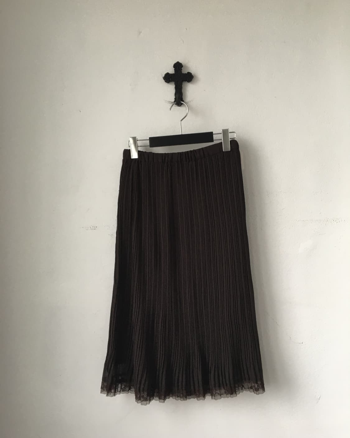 lace trimming pleats skirt 상품이미지1
