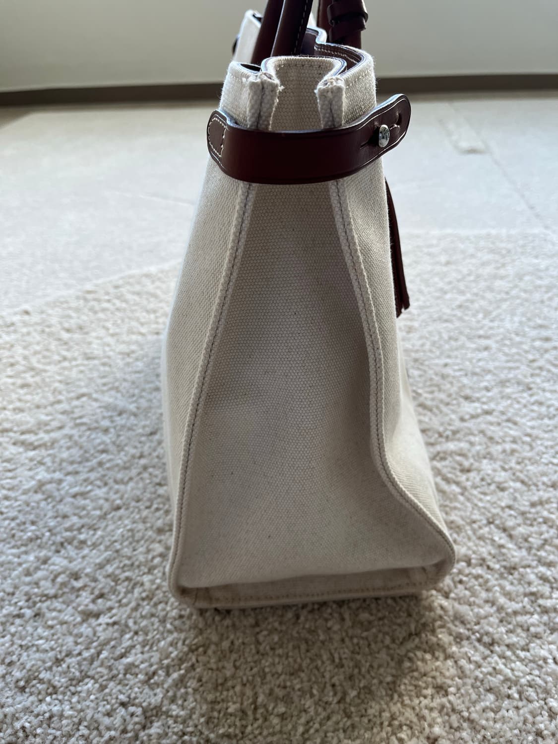 폴로 랄프로렌 캔버스 레더 테슬 토트백  상품이미지8