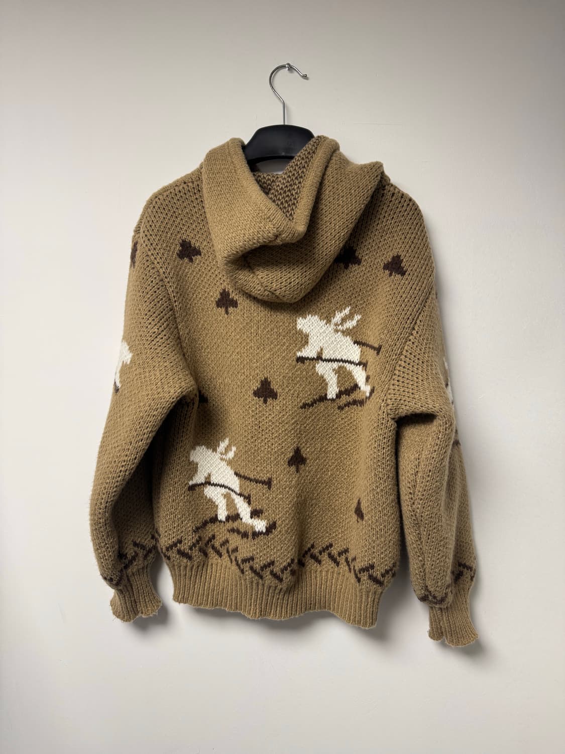빈티지 패턴 코위찬 후드 노르딕 니트 집업 가디건 F 상품이미지4