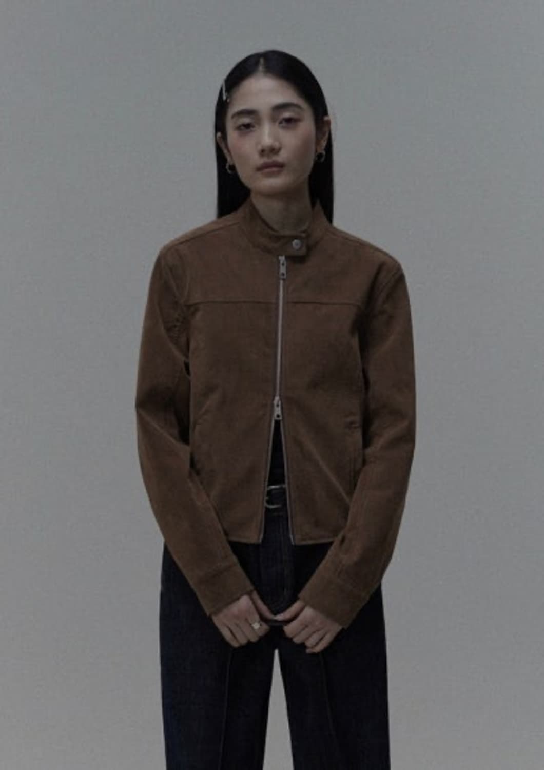 라퍼지포우먼 버핑레더 인시전 레이싱 자켓 브라운m 상품이미지2