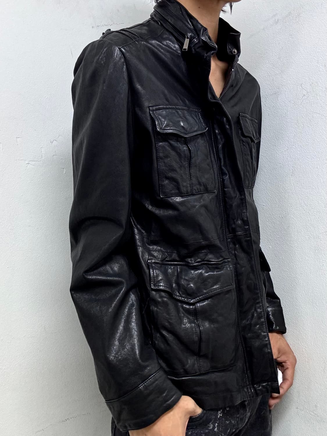 [Leather]Gimmick Pocket Detail Leather J 상품이미지2