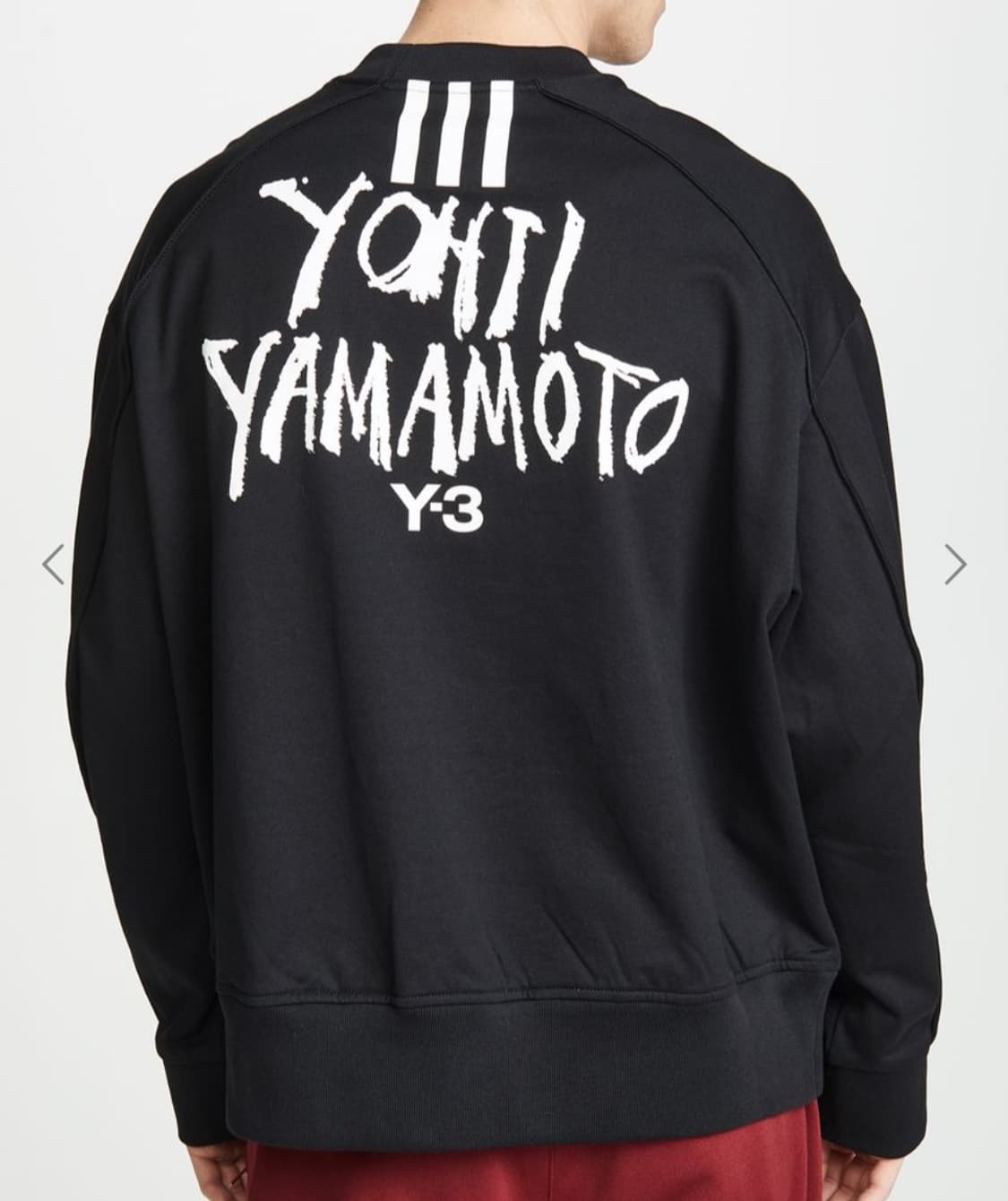 Y-3 아디다스 요지 야마모토 오버사이즈 백로고 크루넥 스웻셔츠블랙XXL 상품이미지8