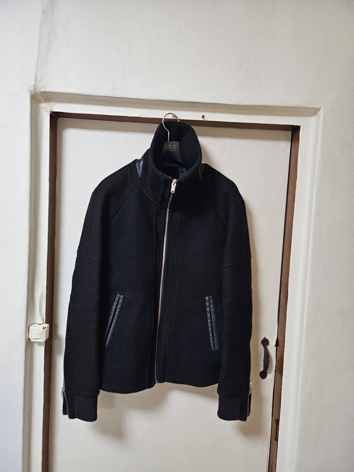 시스템 옴므 블랙 봄버 자켓 100 상품이미지1