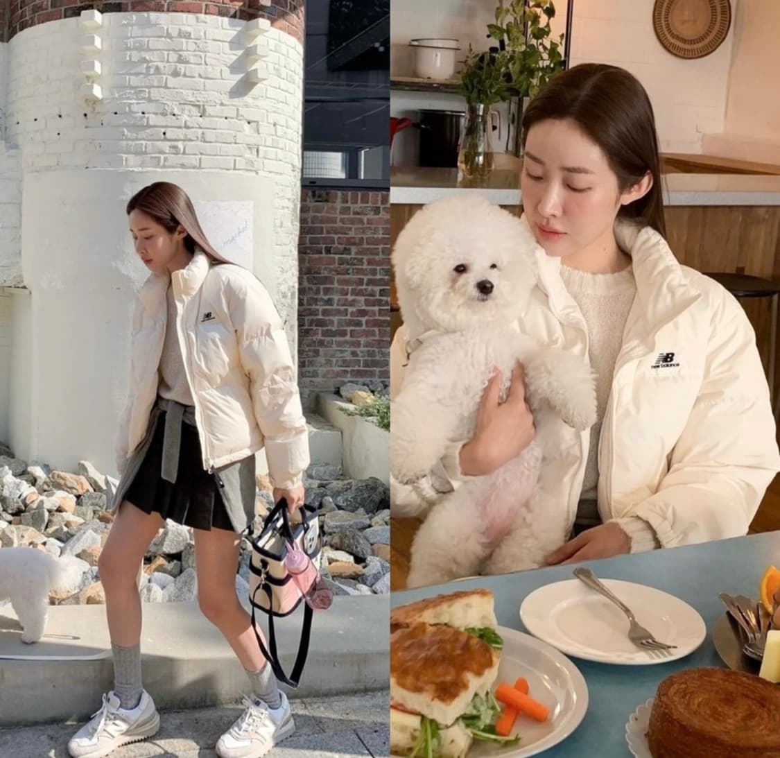 뉴발란스 액티브 플라워 다운 아이보리  상품이미지3