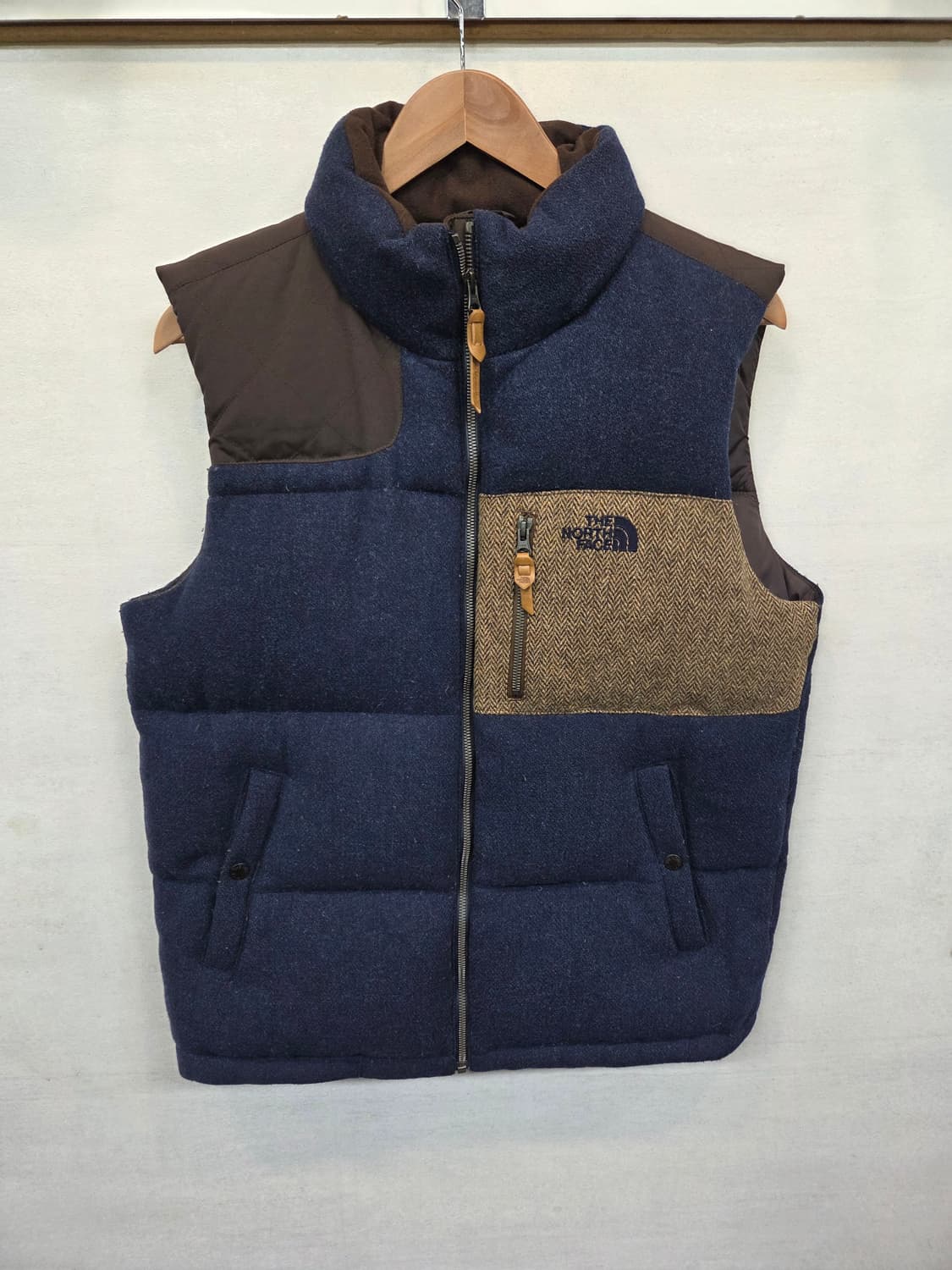 노스페이스 화이트라벨 헤링본 울 구스다운 패딩조끼 m 상품이미지1