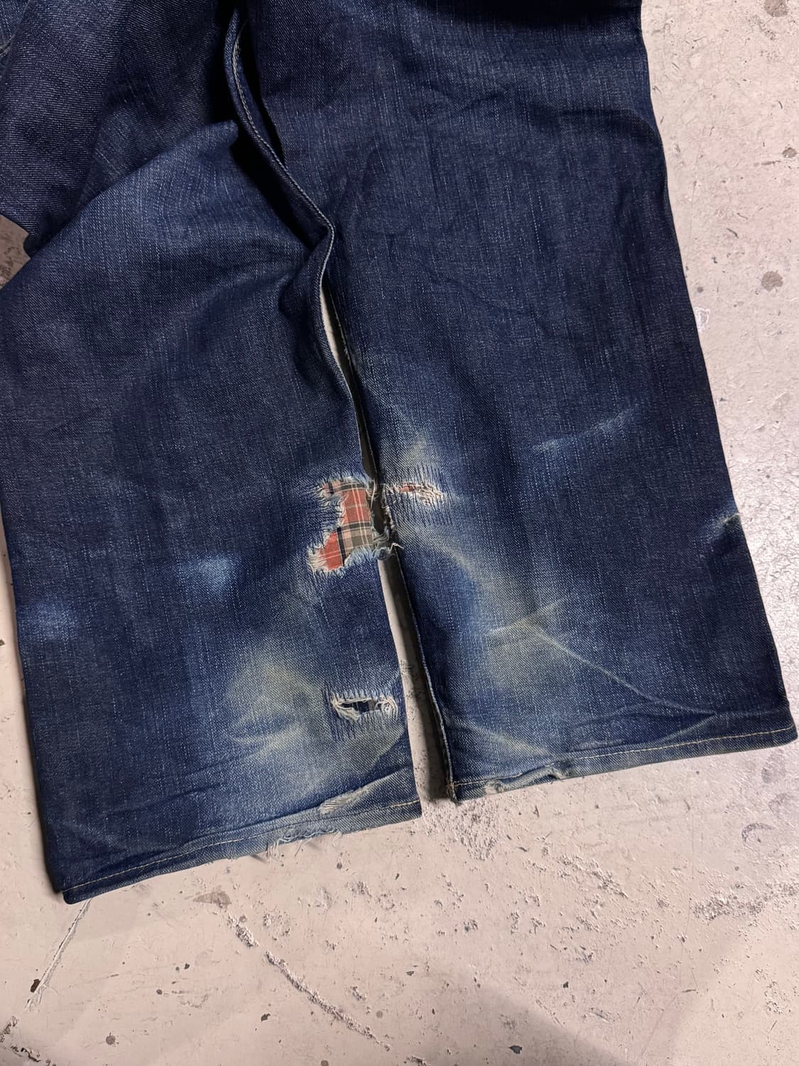00s 베이프 스타 커스텀 워시드 데님팬츠  상품이미지6
