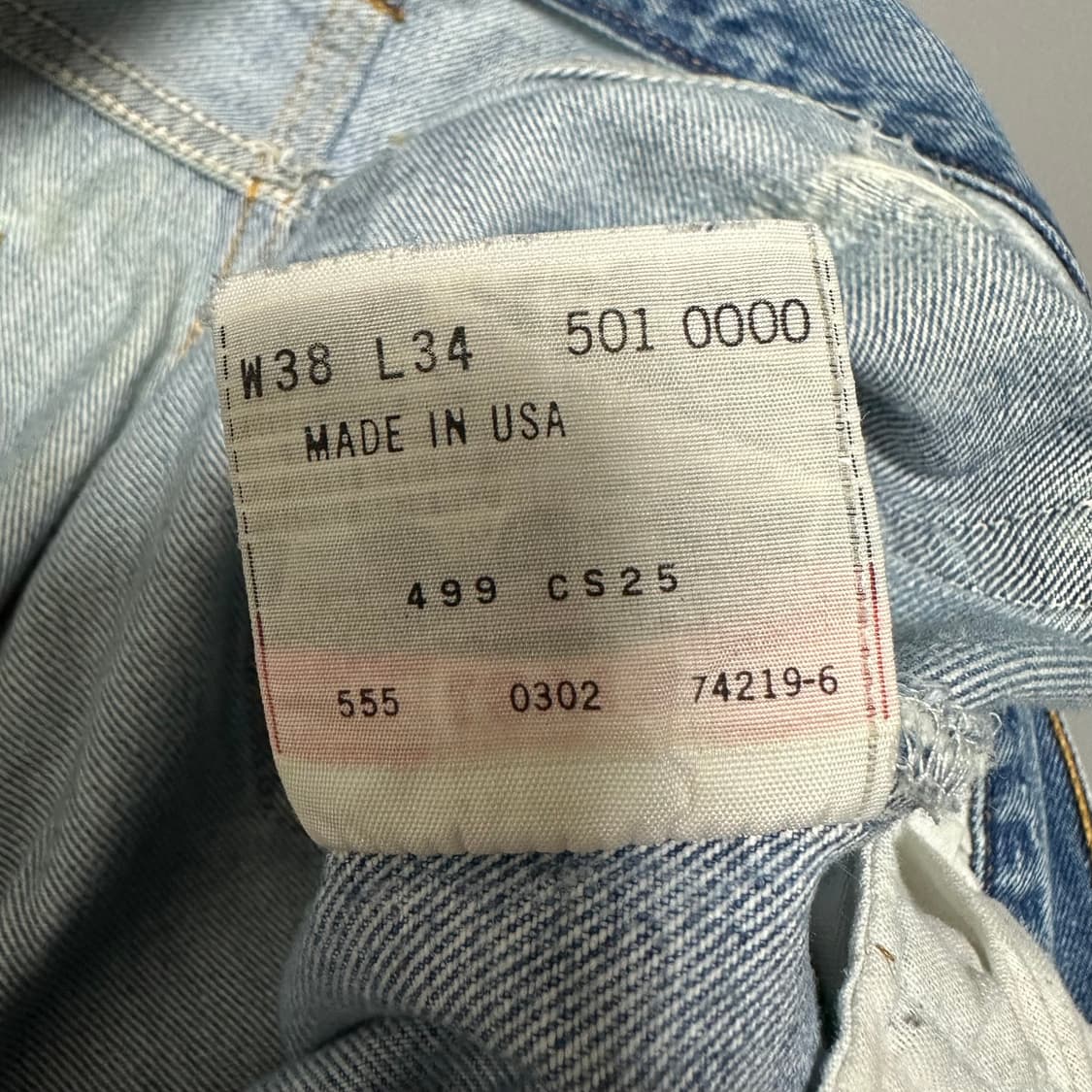 [33인치]리바이스 501 00s 발렌시아 USA 데님 상품이미지10