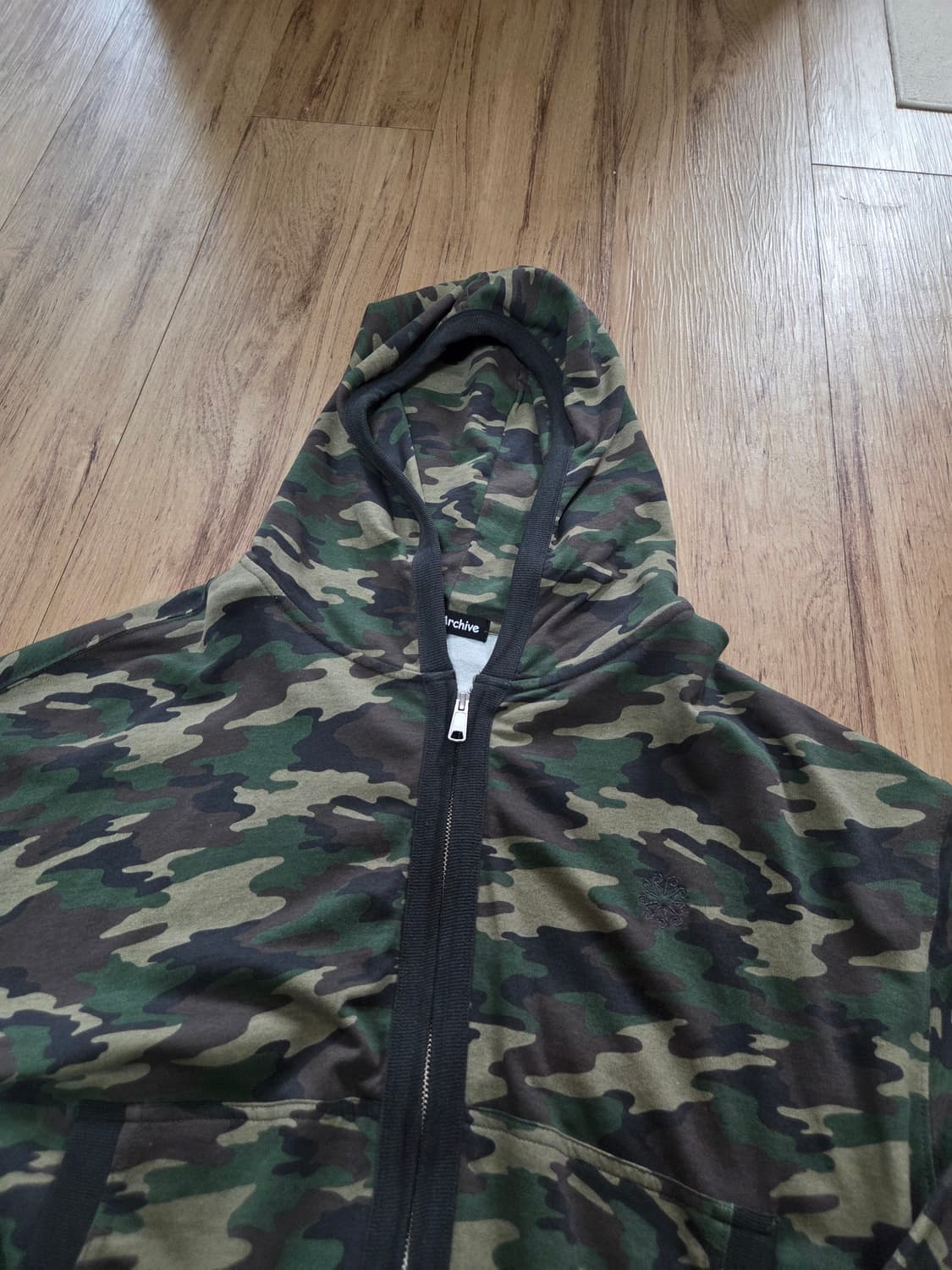 9999아카이브 바인딩 패널 후드집업 카모 상품이미지3