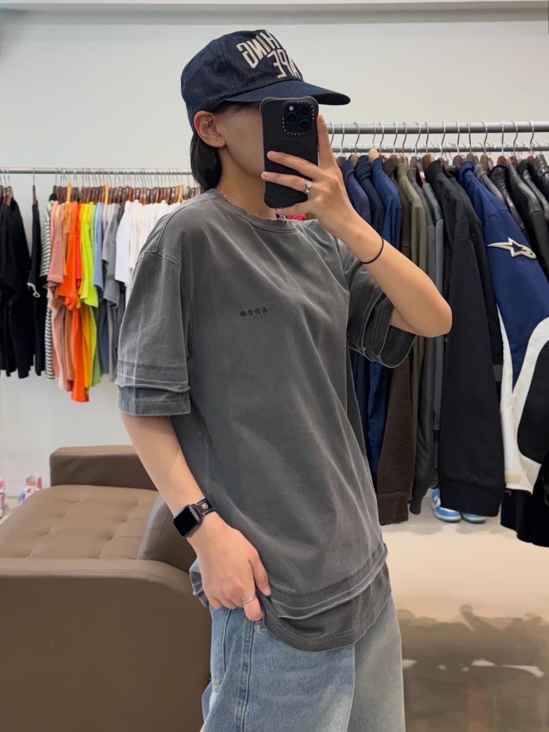 아더에러 워싱 레이어드 반팔 상품이미지6