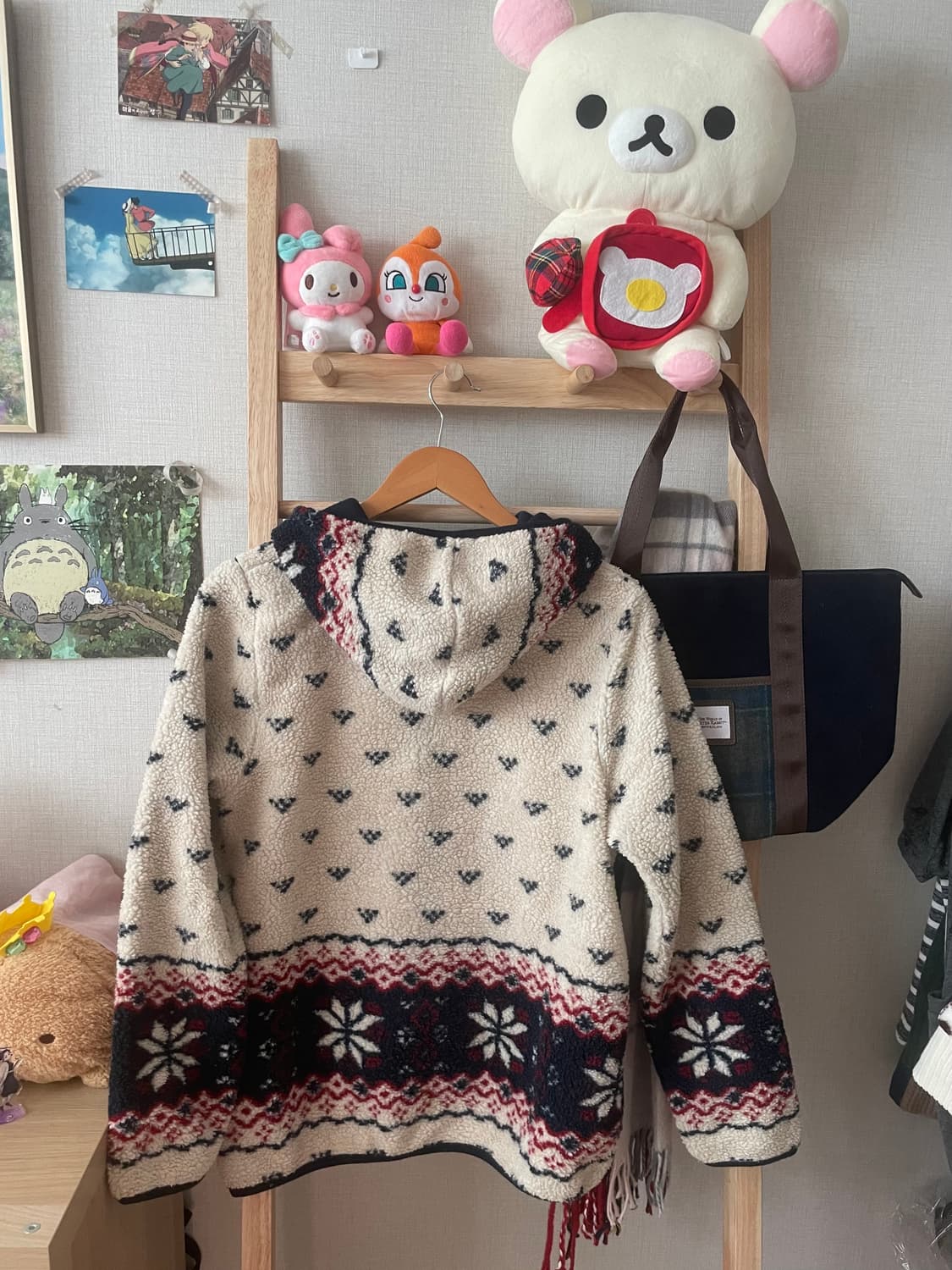 모리걸 빈티지 노르딕 떡볶이 플리스 자켓 ♥️🖤❄️ 상품이미지2