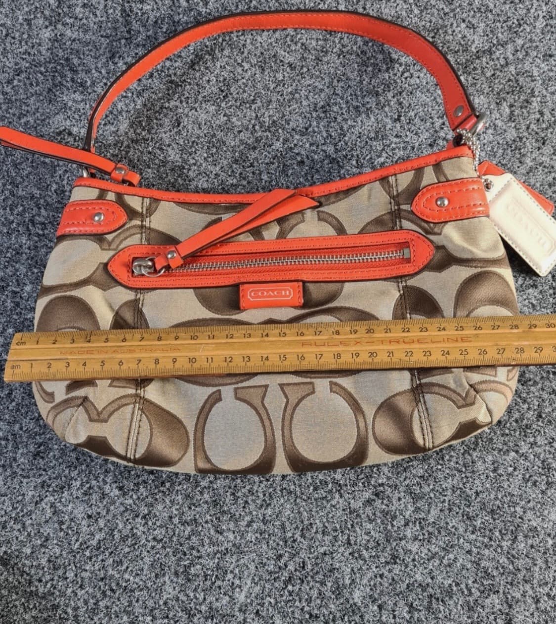코치 시그니처 숄더백 오렌지 미사용품 상품이미지4