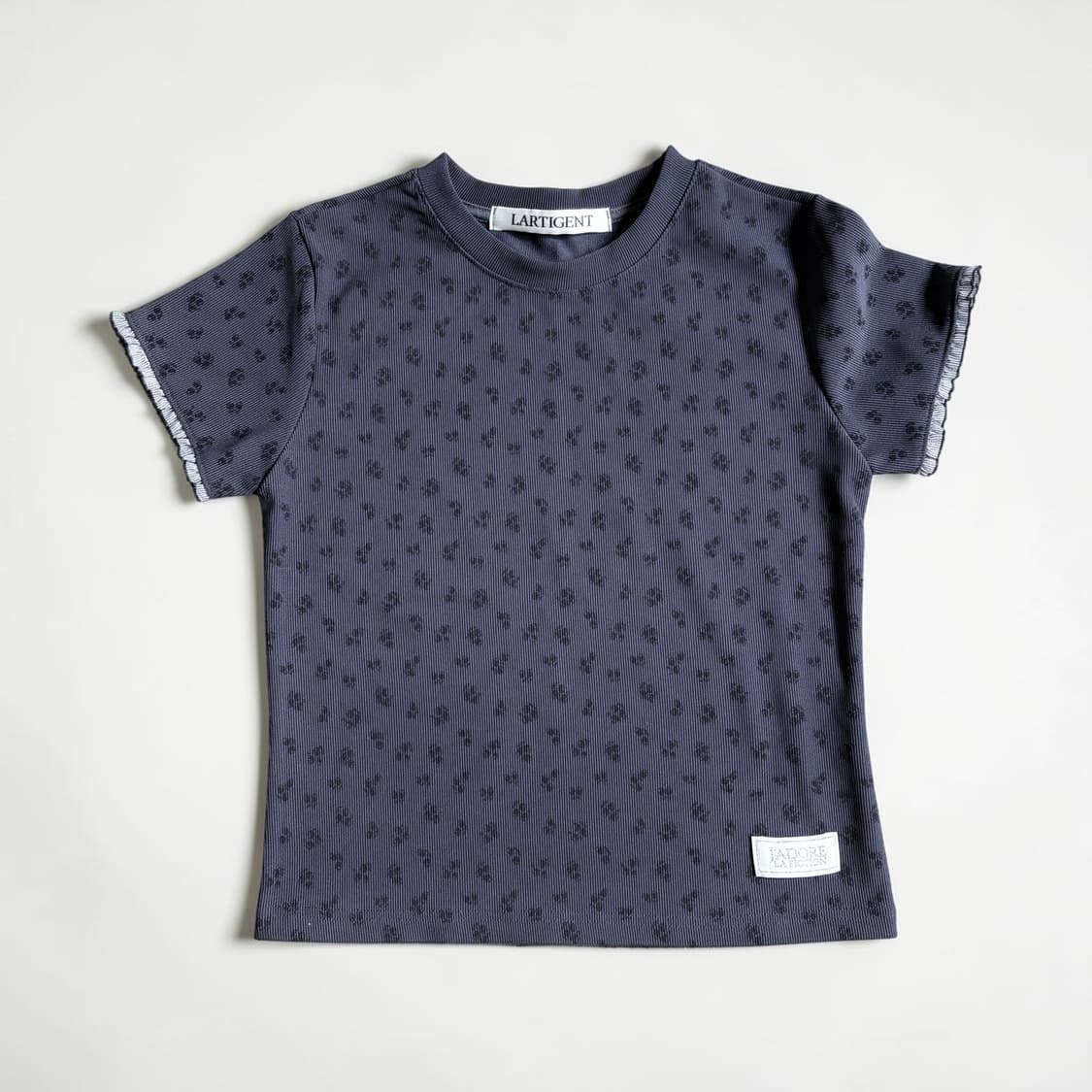 미착용) 라티젠 L19 FLOWER T-SHIRT(CHARCOAL) 상품이미지4