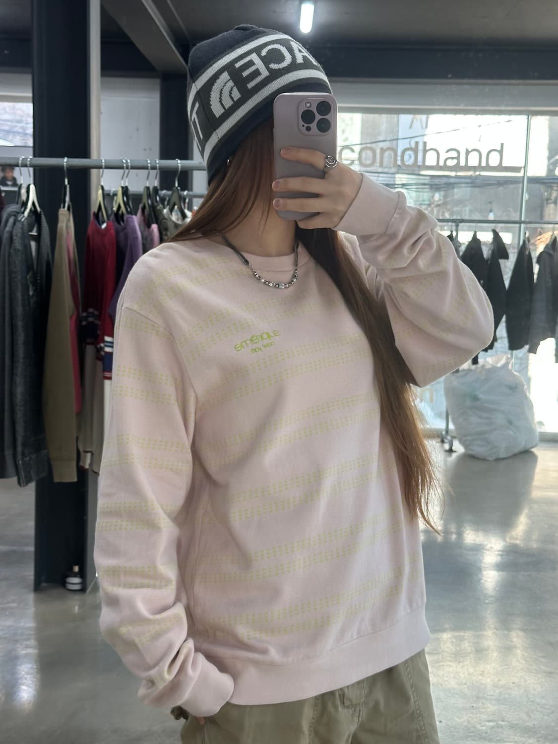 슈프림 18SS 데쉬 스트라이프 크루넥 맨투맨 상품이미지3