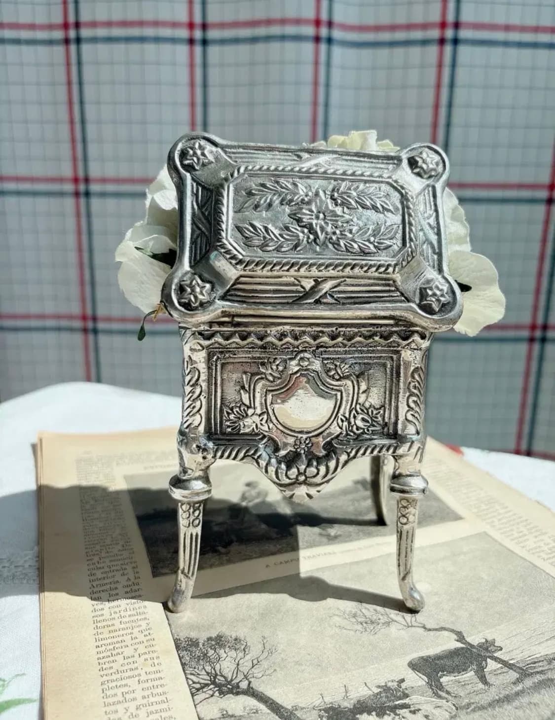 빈티지 꽃포지 보석함 상품이미지3