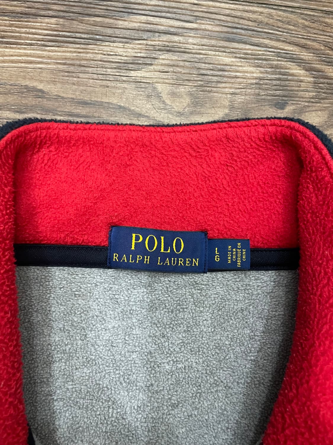 폴로 랄프로렌 빅로고 성조기 USA 로고 플리스 반집업 스웻셔츠 상품이미지6