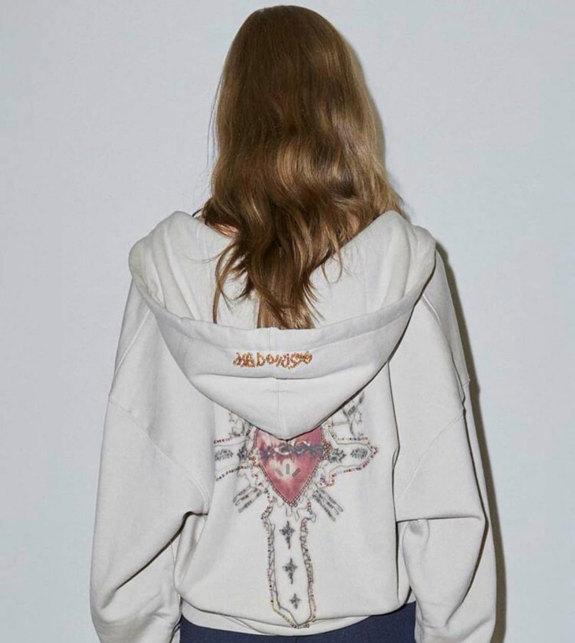 스컬프터 비즈 세인트 후드집업 더티화이트 상품이미지1