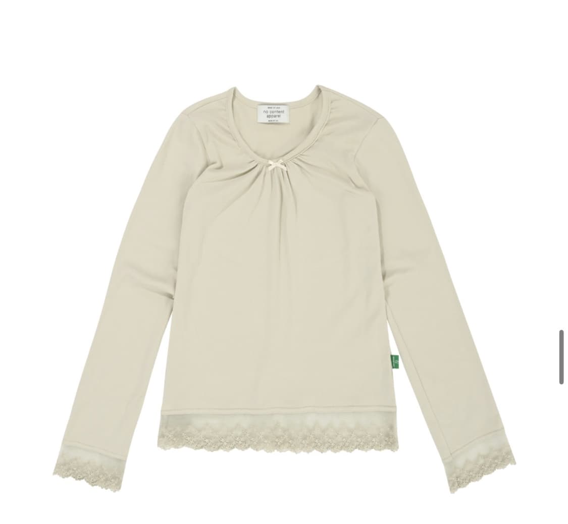 노컨텐츠 레이스 셔링 티 _ 라이트 베이지 상품이미지2