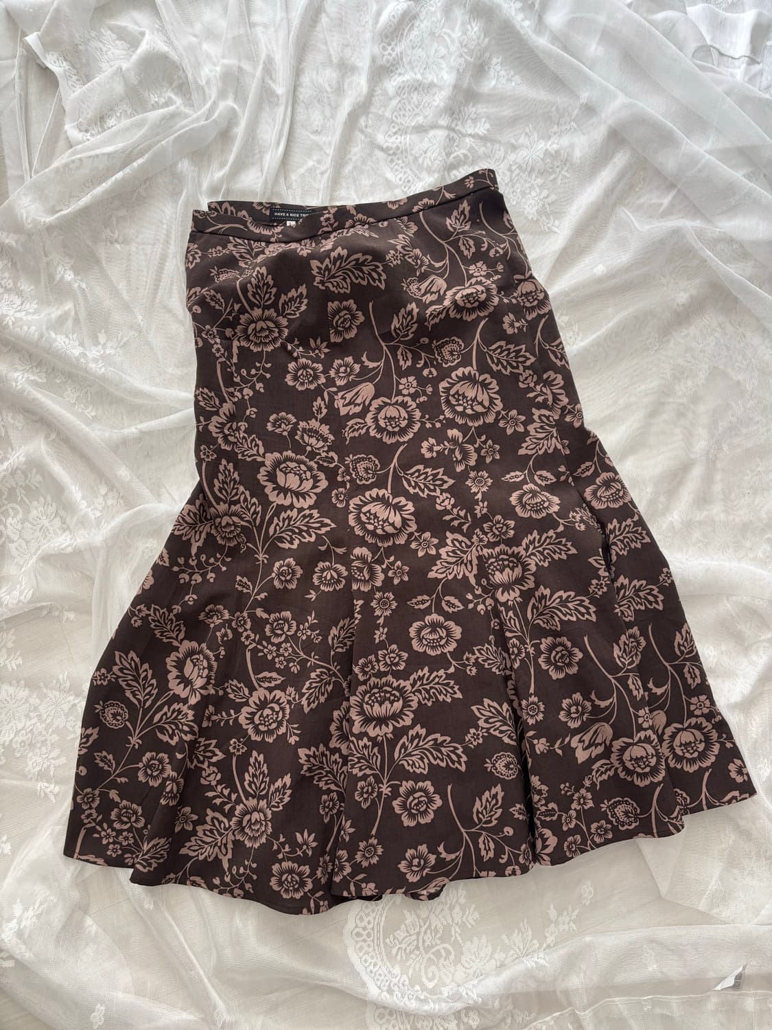 플로럴 머메이드 빈티지 롱스커트 상품이미지1