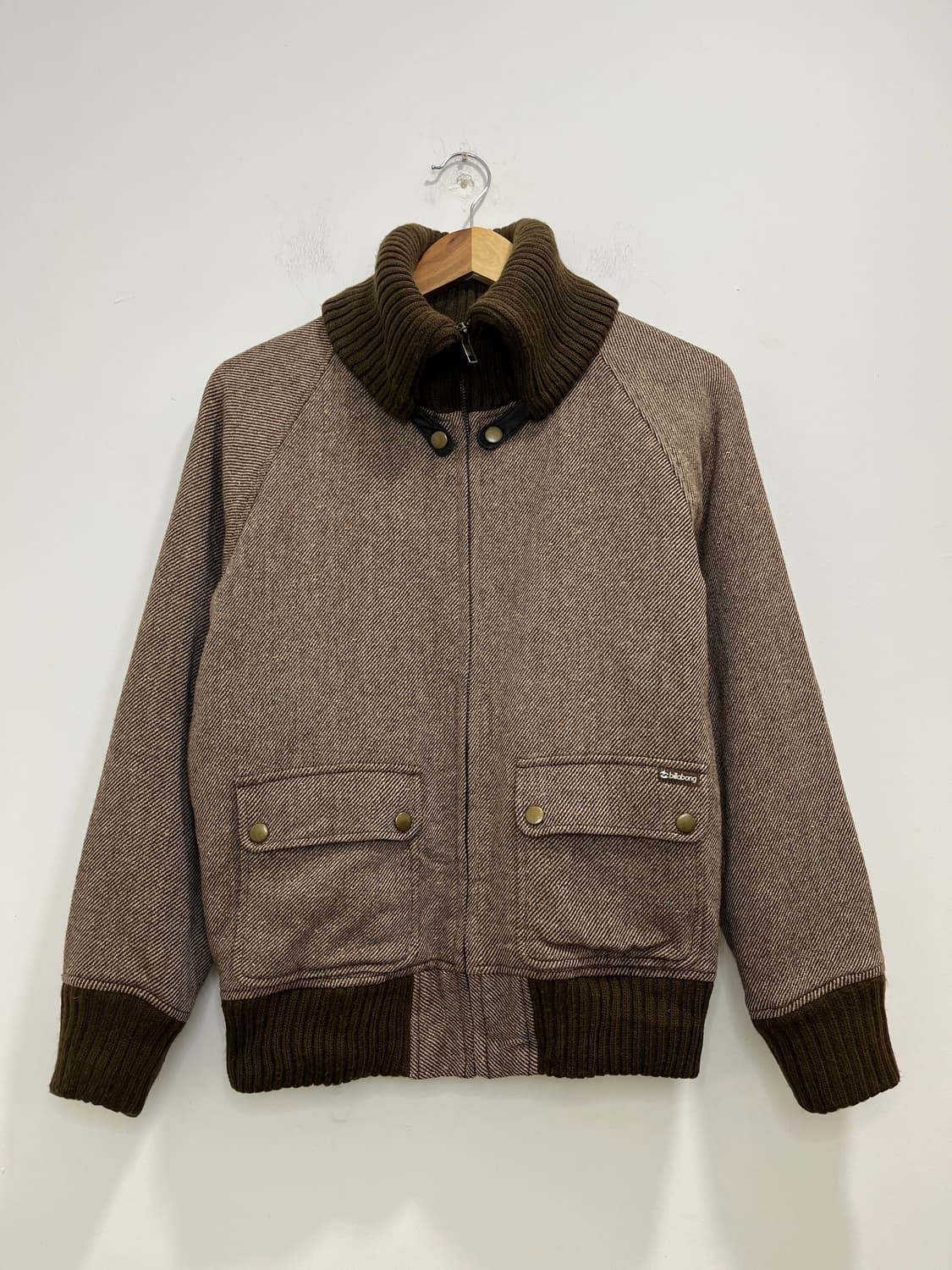 일본 빈티지 billabong 락펑크 니트 카라 봄버자켓  상품이미지6