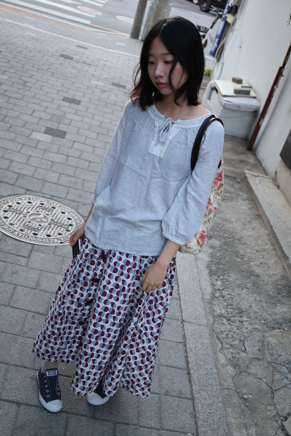 Podo wine dot flare skirt 상품이미지6