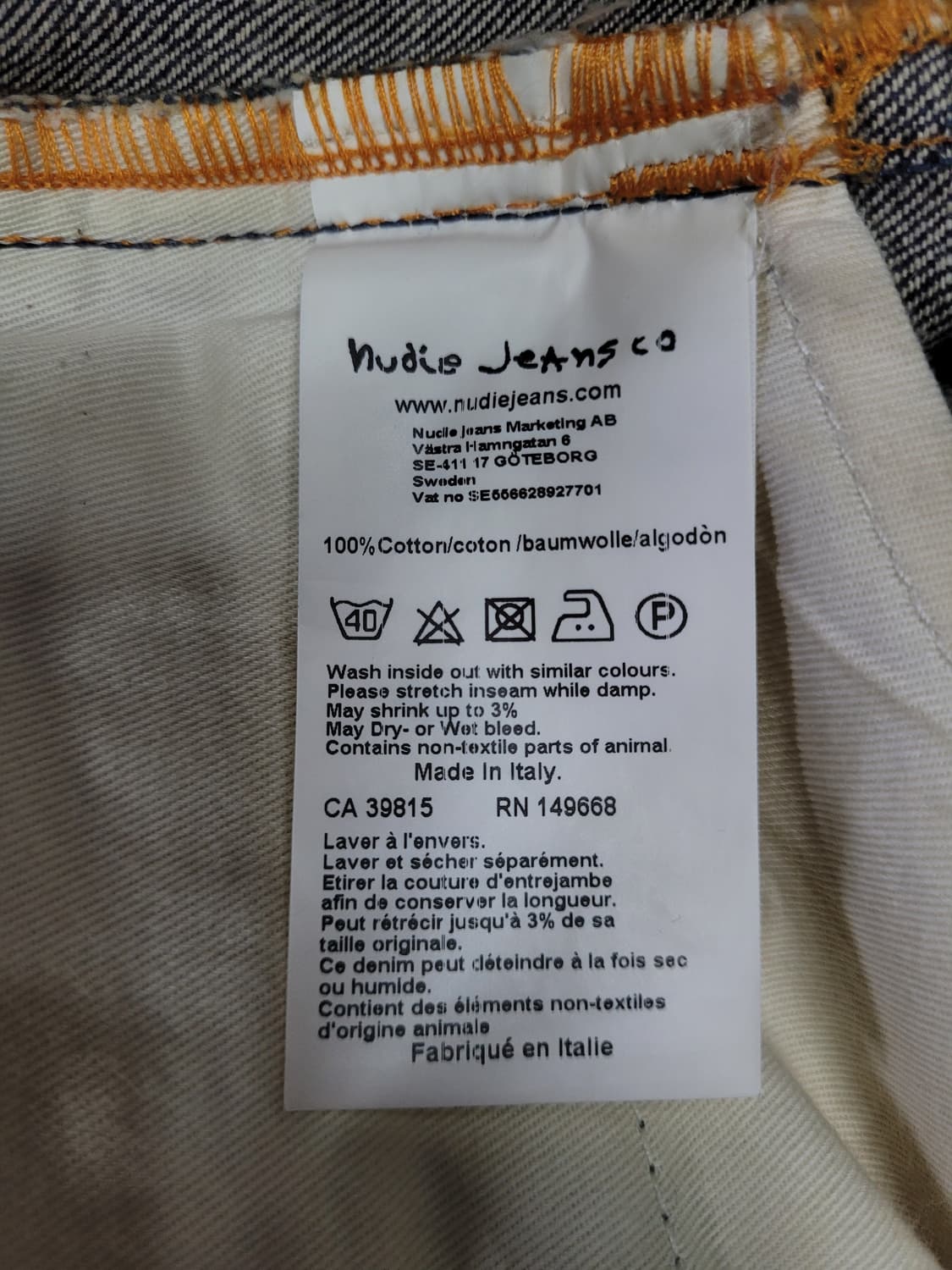 Nudie Jeans 누디진 셀비지 데님팬츠 상품이미지9