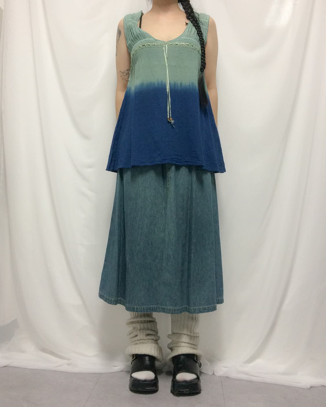 Tied dyed sleevelss 상품이미지1