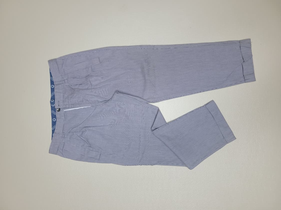 캘번 KELBURN 남자 롤업 스트라이프 면바지 82 스카이블루 상품이미지1