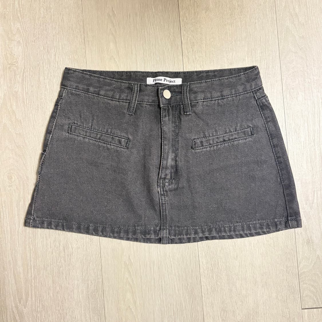 플리즈프로젝트 REWORK MINI SKIRT, DEEP GRAY 상품이미지2