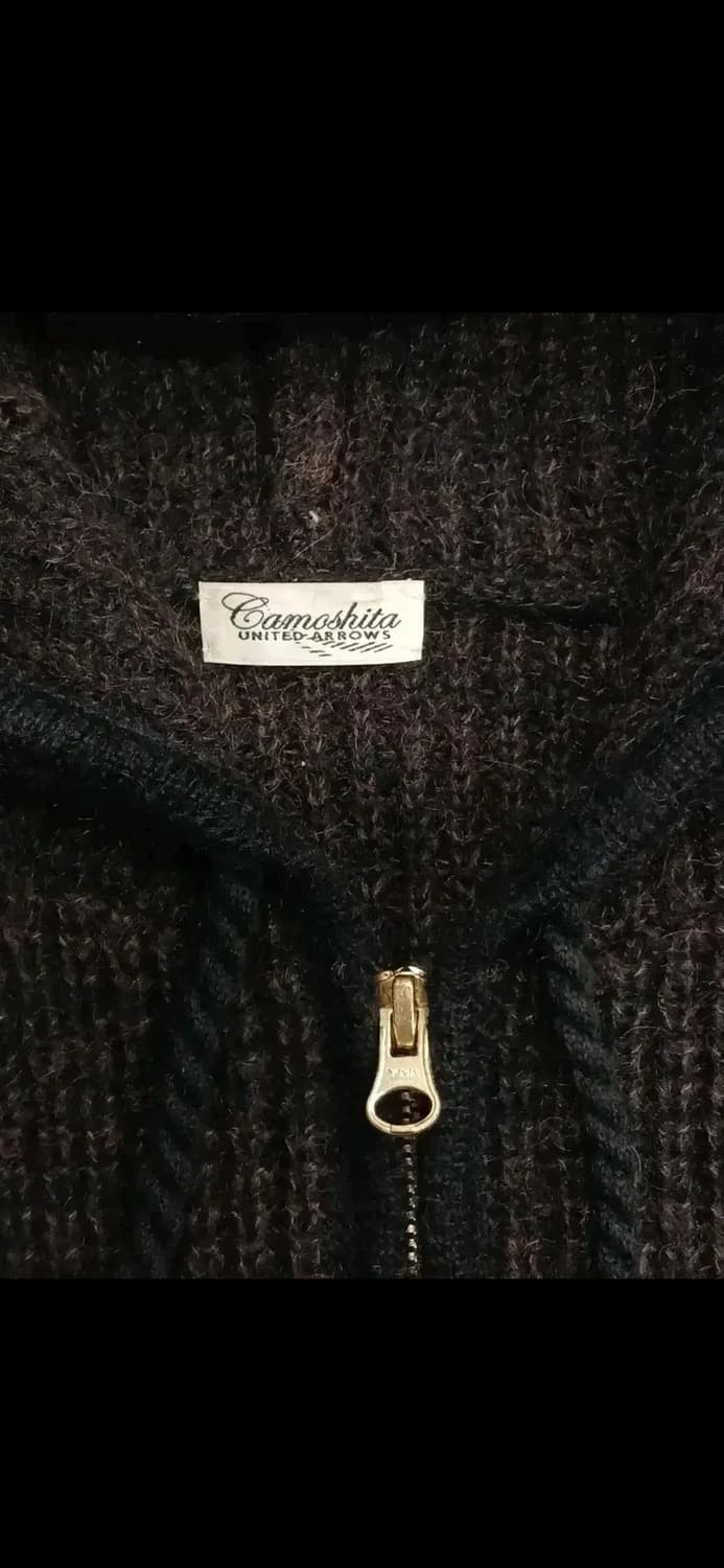 CAMOSHITA HOODIE MOHAIR ZIP UP SWEATER 상품이미지4