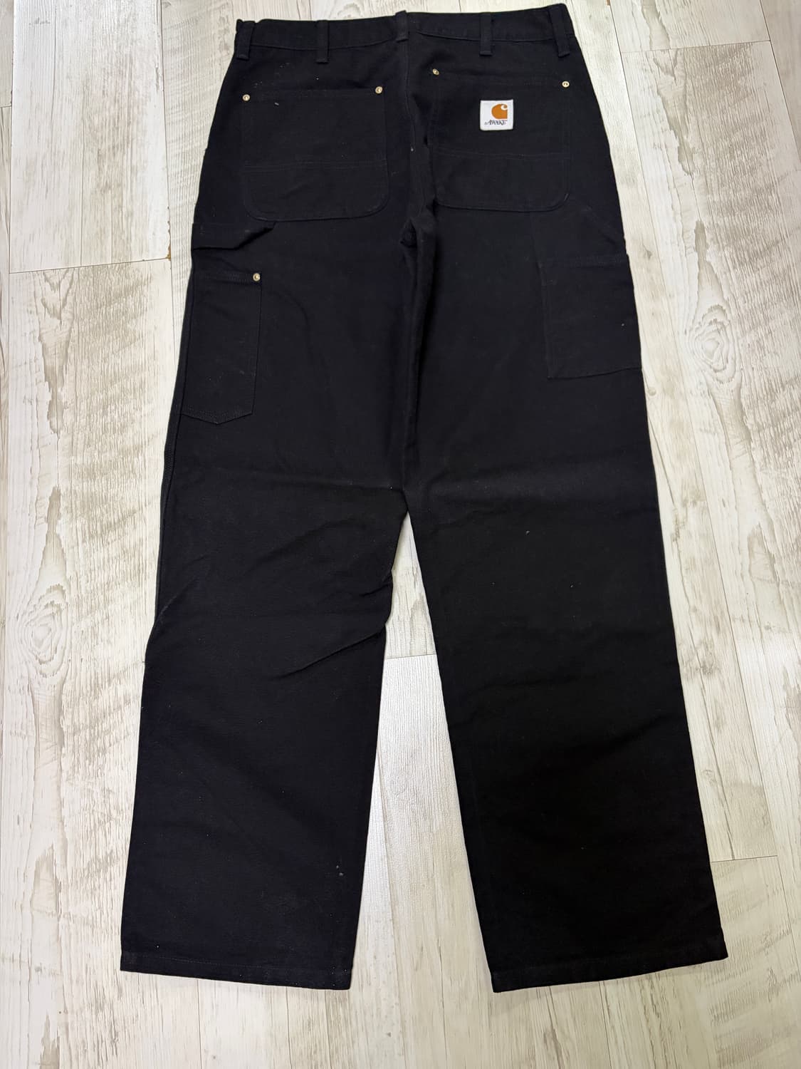 [M] Carhartt WIP x Awake NY 더블 니 팬츠 블랙 상품이미지3