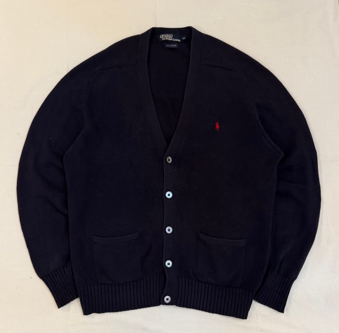 90s 폴로 랄프로렌 코튼 가디건 네이비 상품이미지1