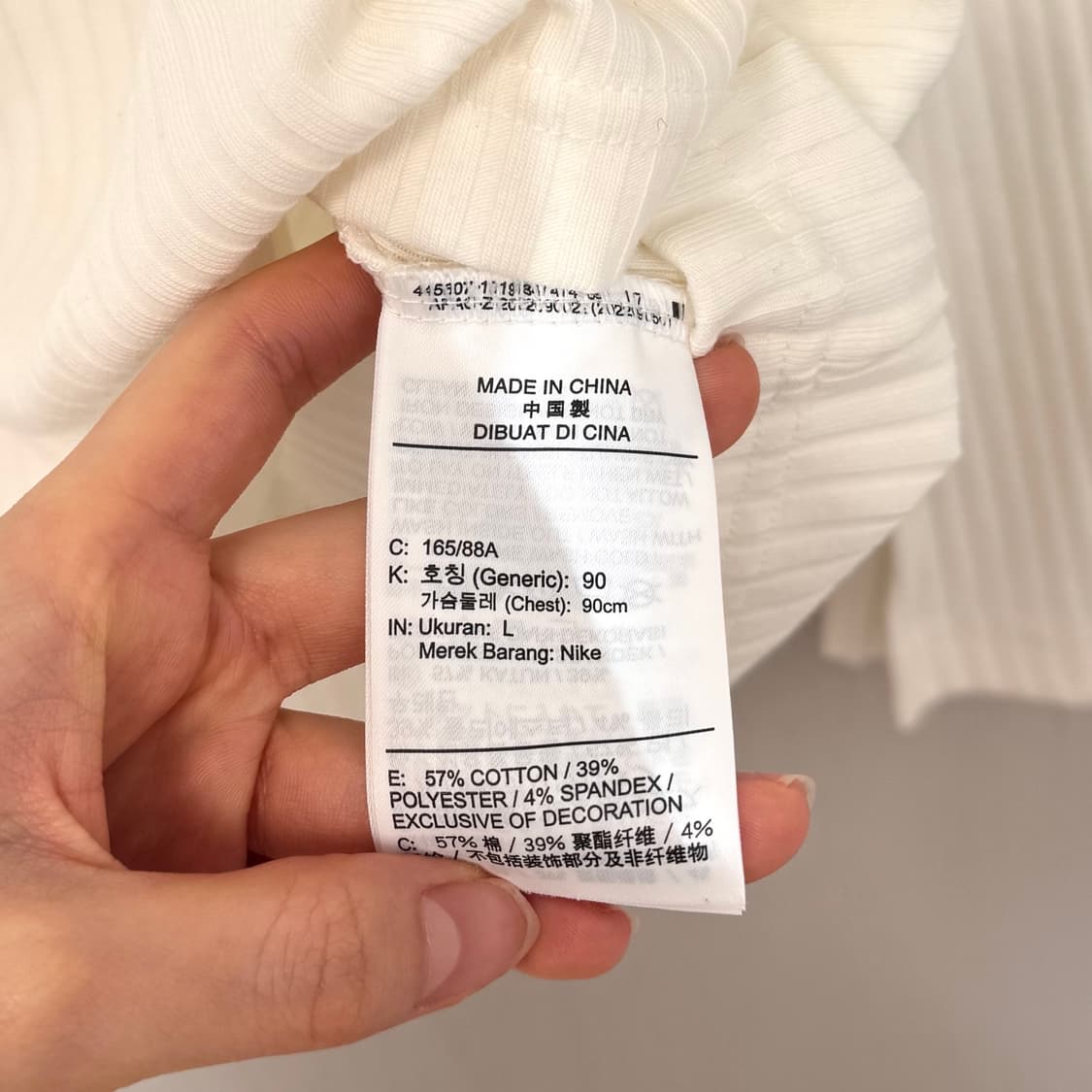 (L) 나이키 브이넥 골지 져지 티셔츠 상품이미지3