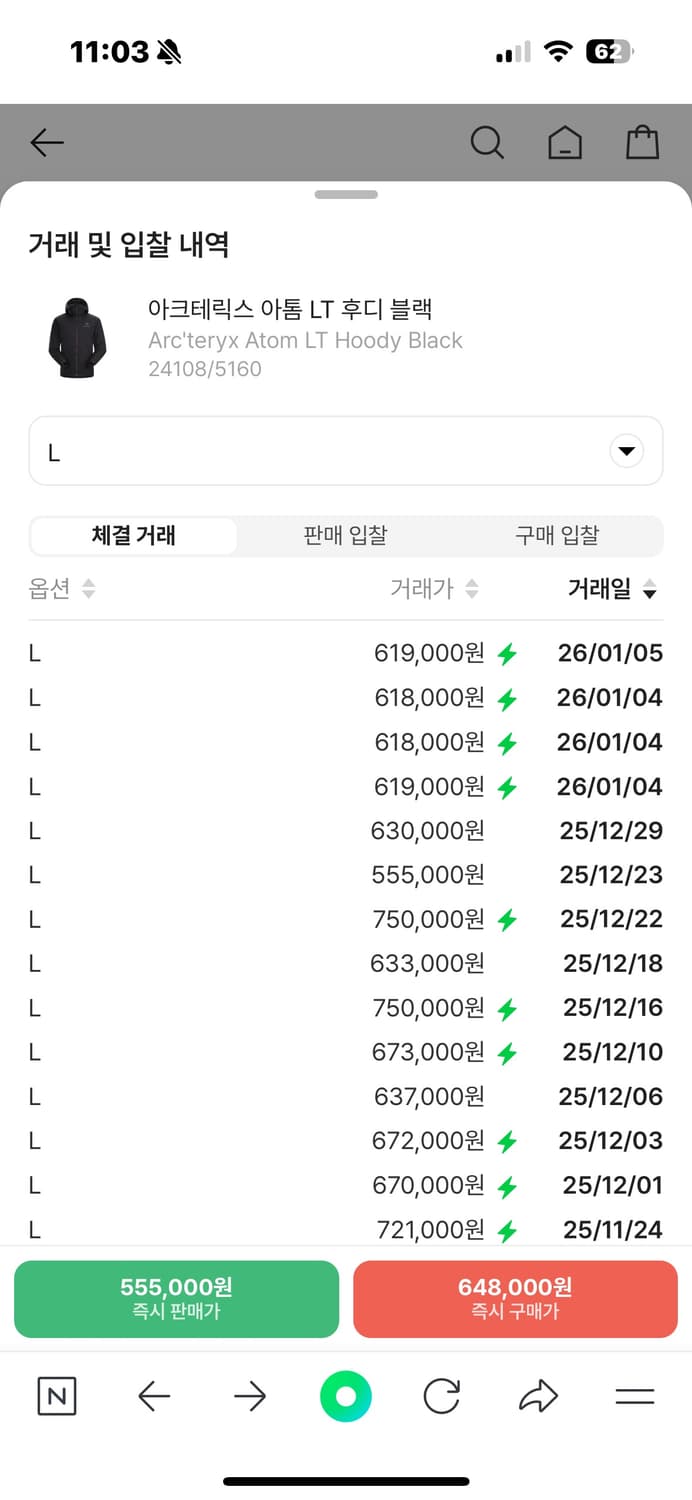아크테릭스 아톰 lt L사이즈 상품이미지3