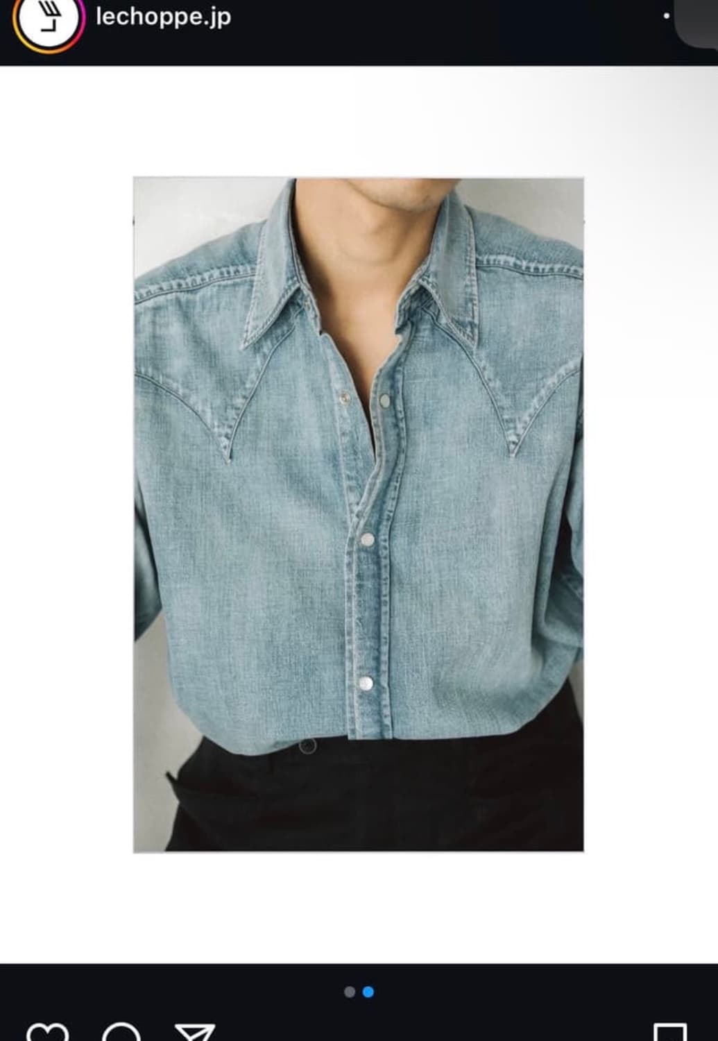마티앤선즈 LOZ 웨스턴 데님셔츠 3사이즈 상품이미지3