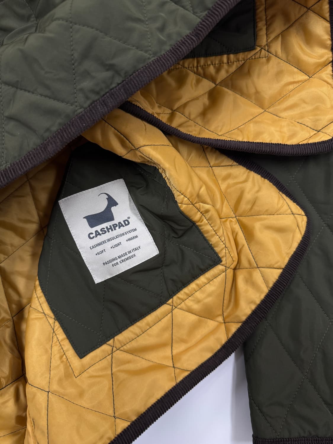 코듀로이 카키 퀄팅자켓 상품이미지5