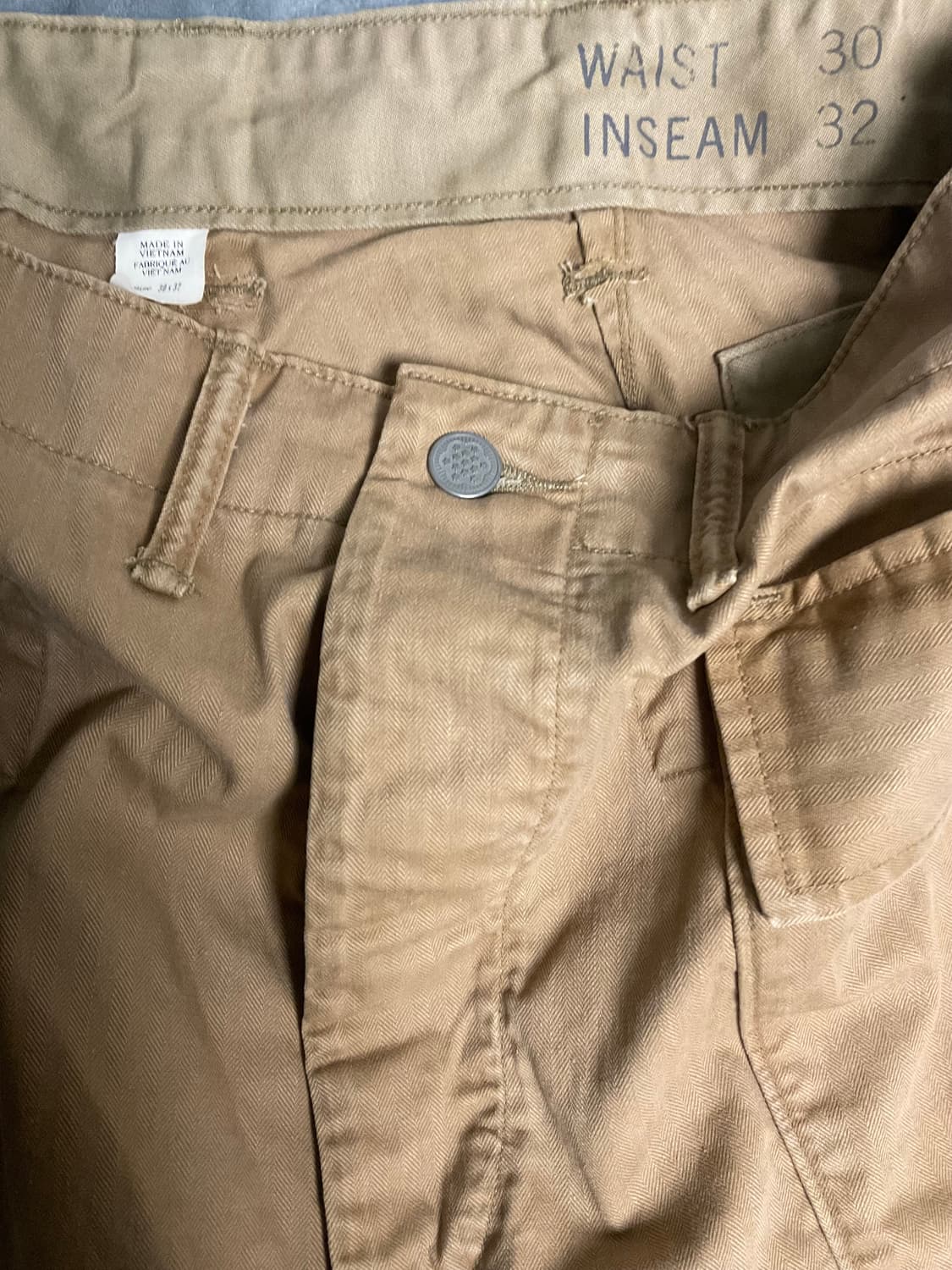 RRL 더블알엘 헤링본 트윌 카고 팬츠 30x32 상품이미지5