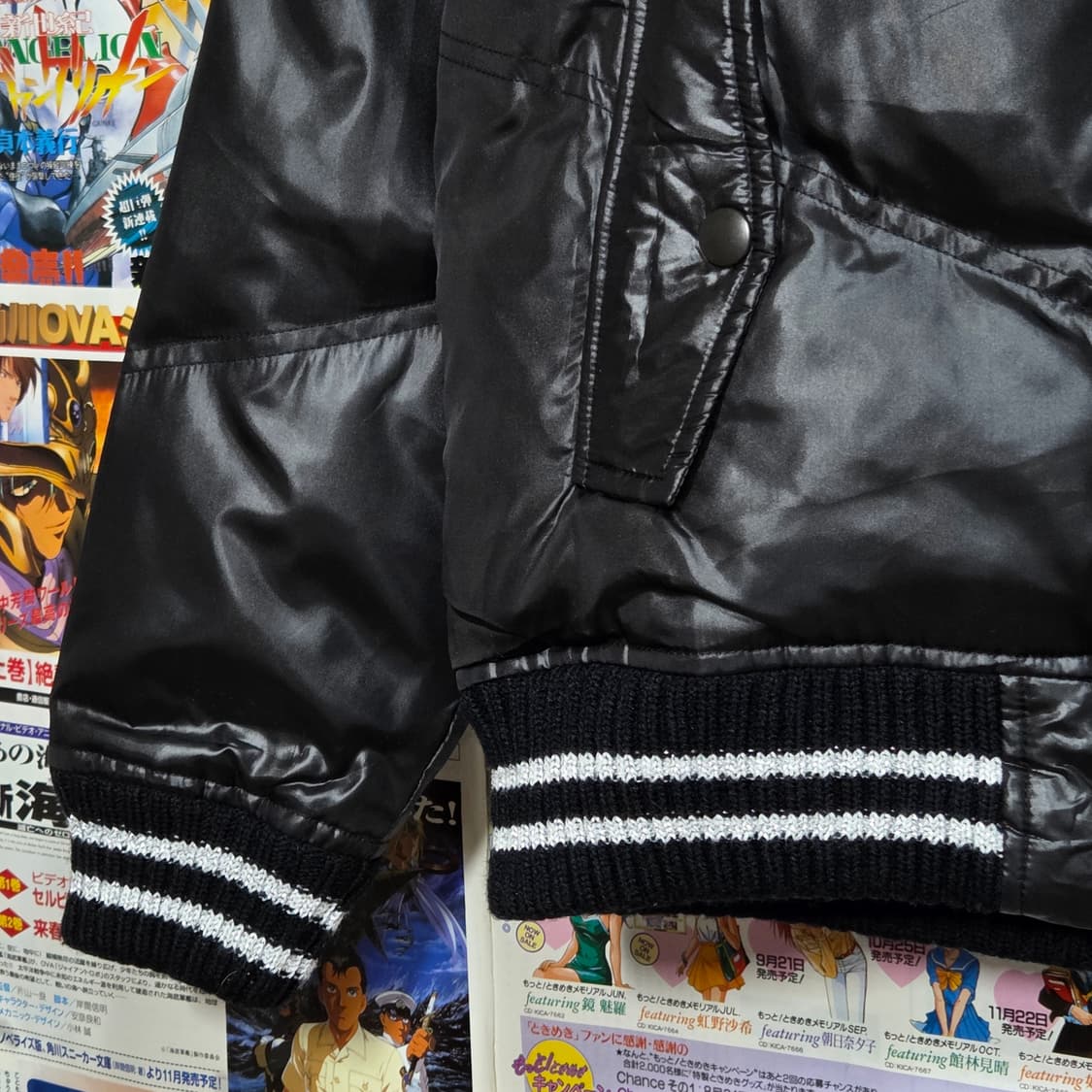 JPN 컨버스 유광 블랙 후드 패딩 점퍼 상품이미지4