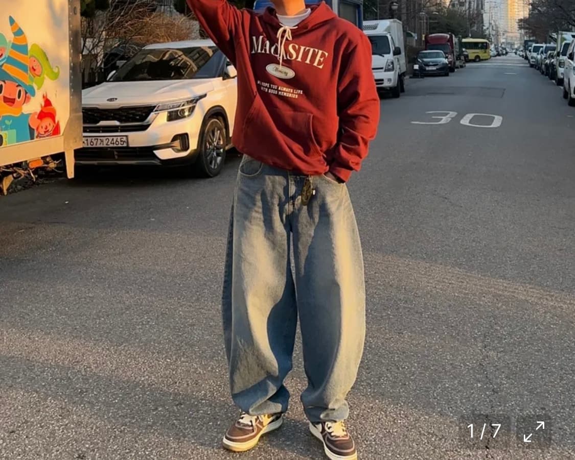 스켈리웩 스윙 벌룬핏 데님 M 상품이미지1