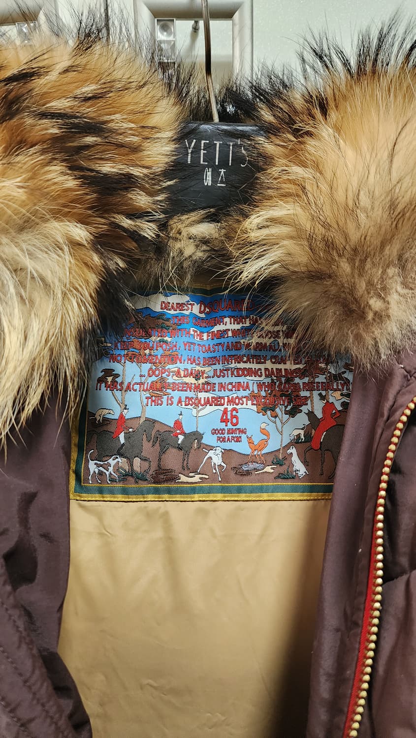 디스퀘어드2 라쿤퍼 다운 더플 방패 패딩 상품이미지6