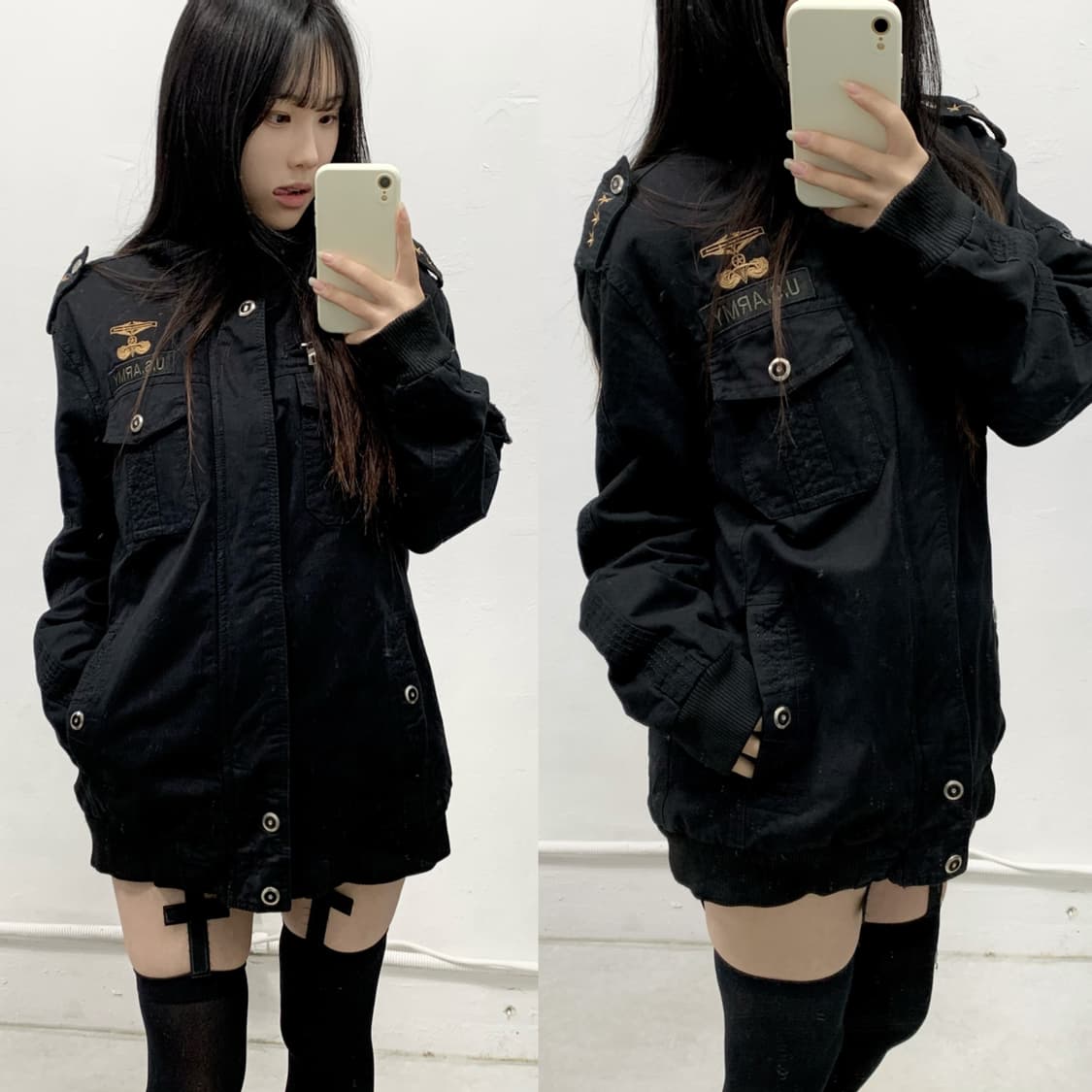 y2k U.S ARMY 블랙 자켓 상품이미지1