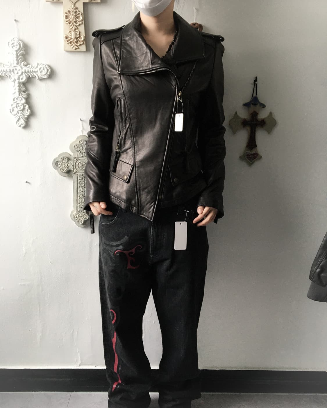 Heavy lamb  leather rider jacket 상품이미지1