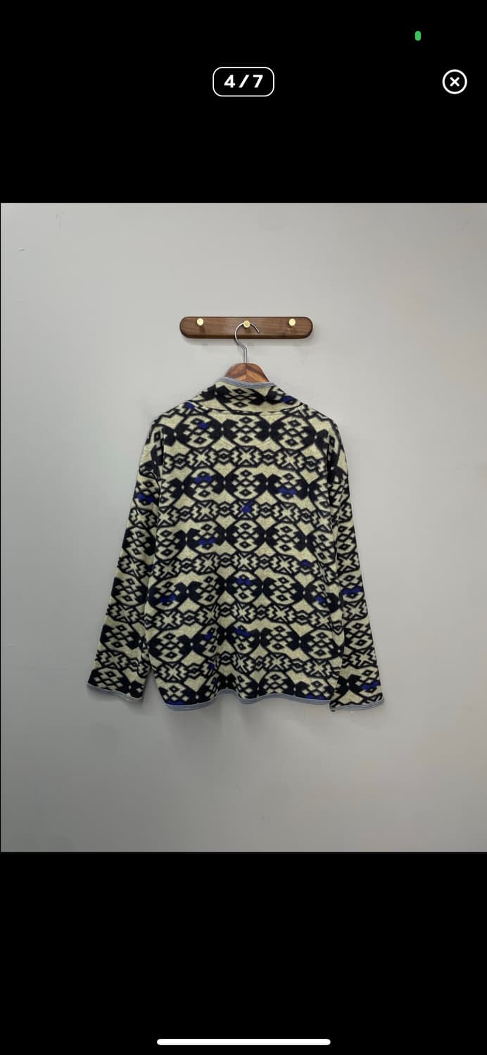 아디다스 90s 에스닉 나바호아즈텍패턴 스냅 버튼 풀오버 플리스A3172 상품이미지4